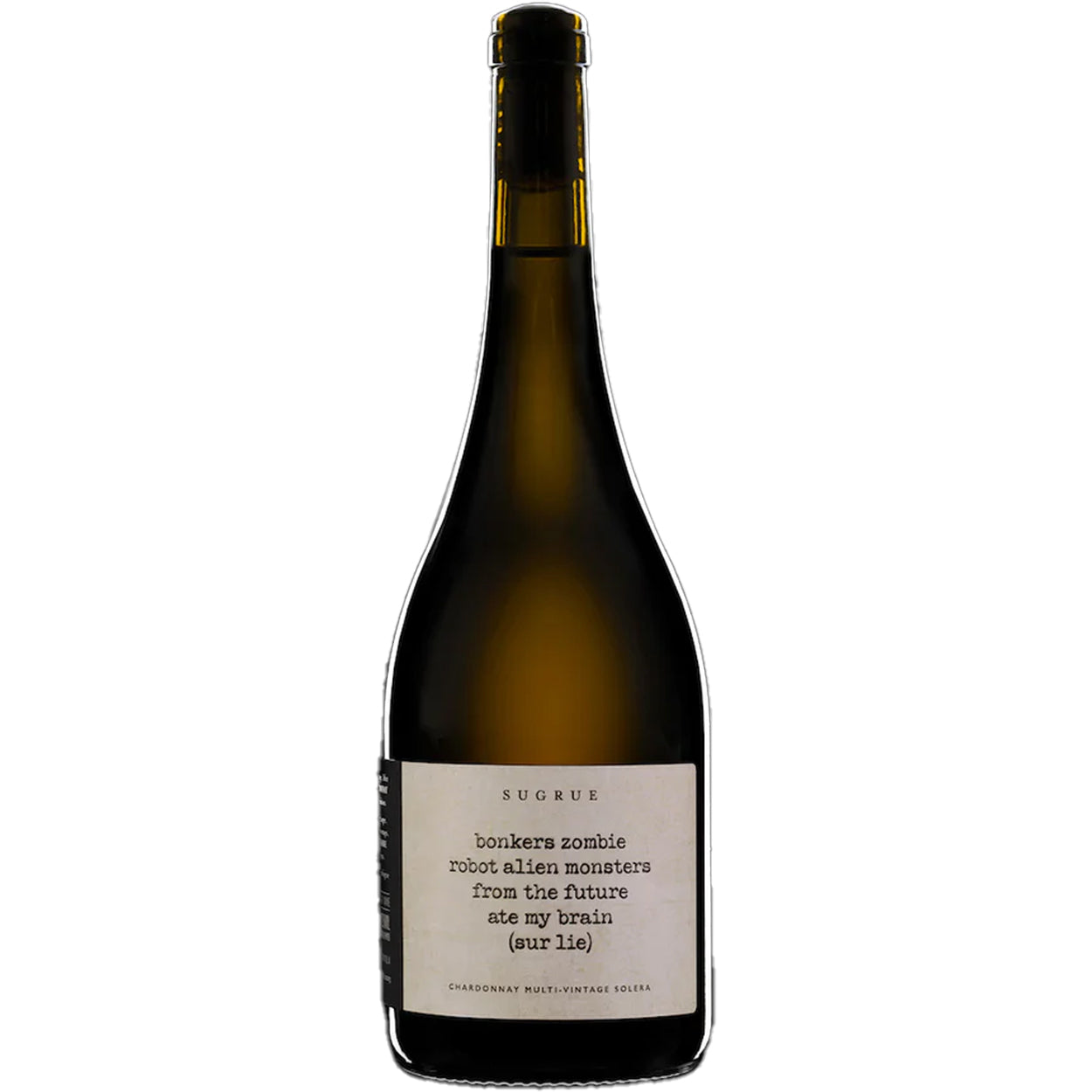This image features a bottle of "Sugrue Bonkers Sur Lie".