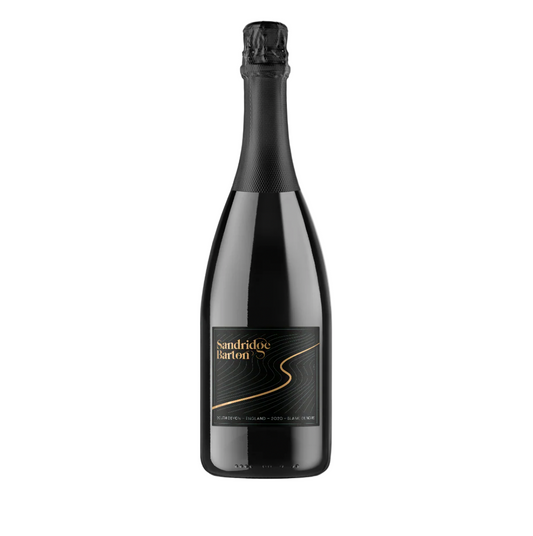 Black bottle of Sandridge Barton on a white background
