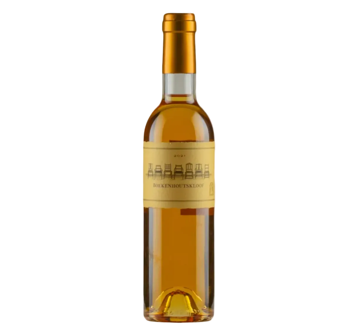 375ml bottle of Boekenhoutskloof Noble Late Harvest sweet wine with the eponymous 7 chair label design