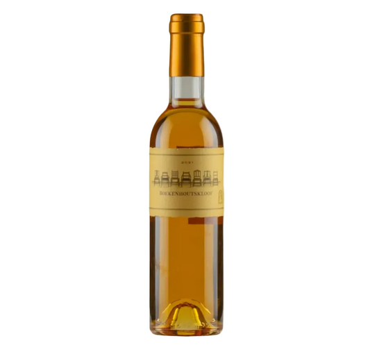 375ml bottle of Boekenhoutskloof Noble Late Harvest sweet wine with the eponymous 7 chair label design