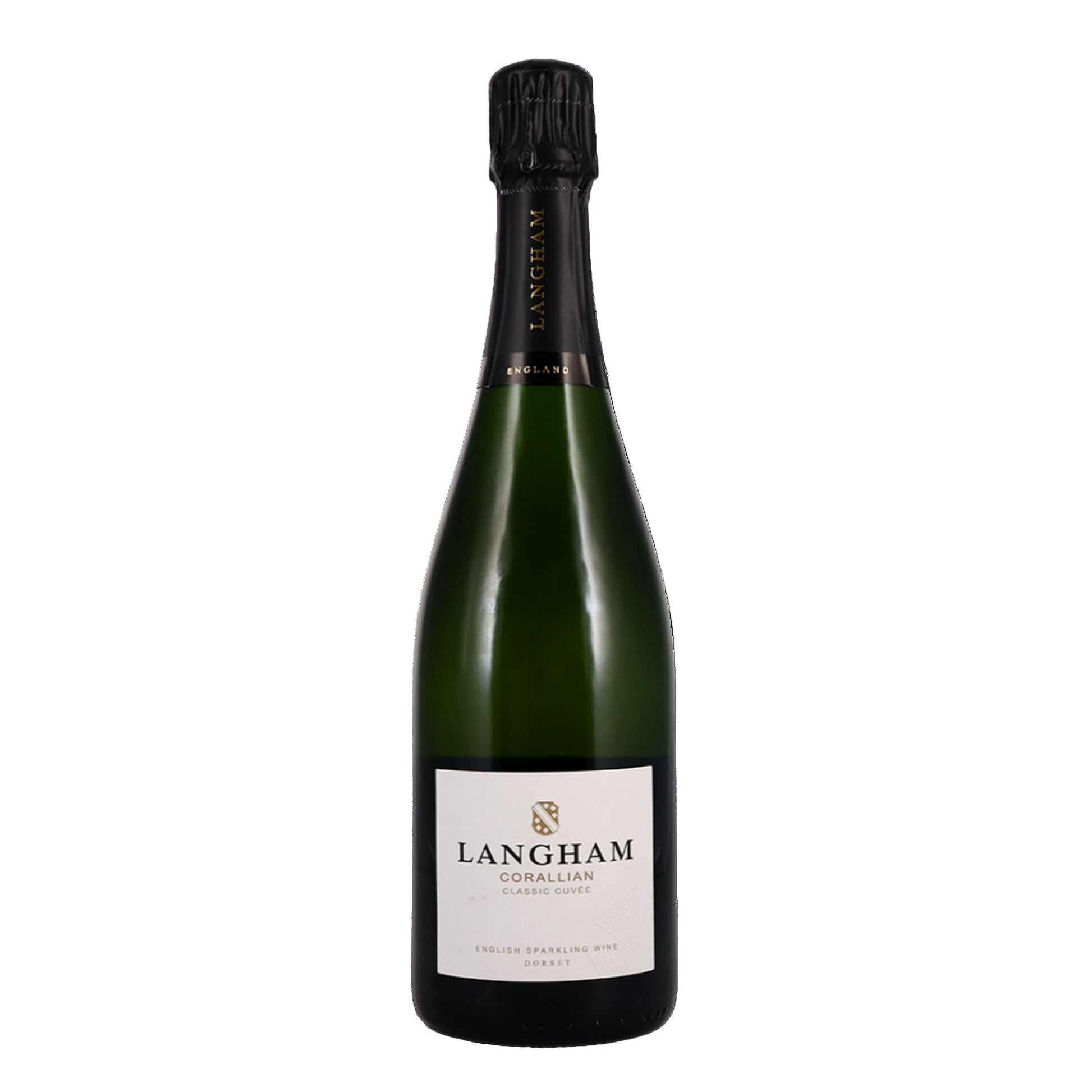 Bottle of Langham Corallian on a white background